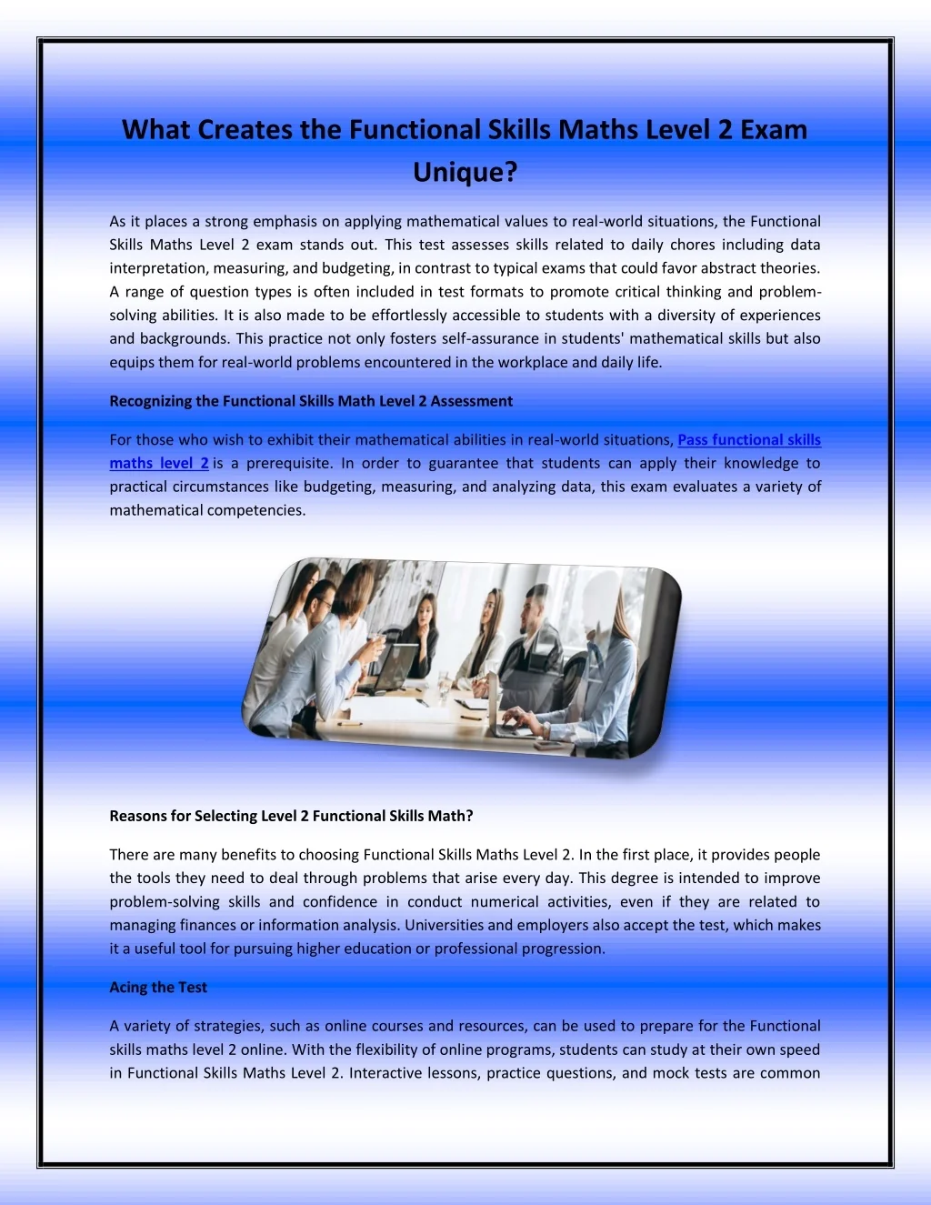 PPT - What Creates the Functional Skills Maths Level 2 Exam Unique ...