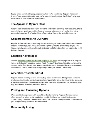 Property in Mysore Road Bangalore for Sale
