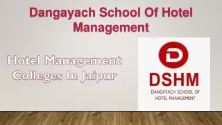 dangayach school of hote l management