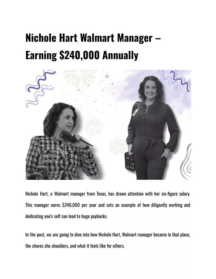 nichole hart walmart manager earning