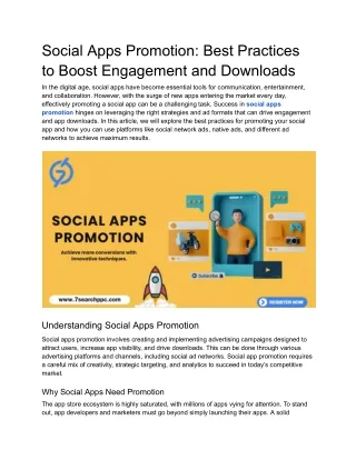 social apps promotion best practices to boost