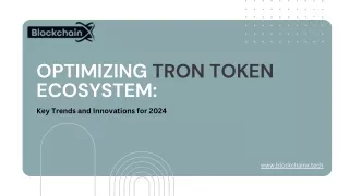 optimizing tron token ecosystem key trends