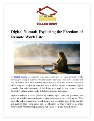 Digital Nomad Exploring the Freedom of Remote Work Life