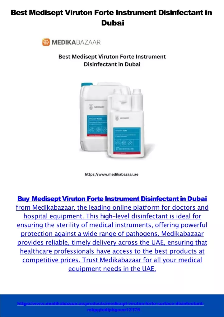 best medisept viruton forte instrument