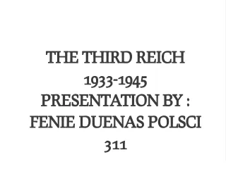 the third reich 1933 1945 presentation by fenie