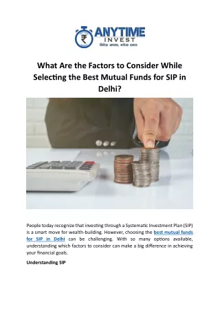 what are the factors to consider while selecting