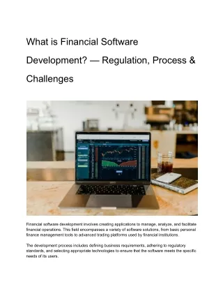 What is Financial Software Development
