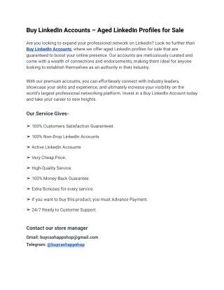 Buy LinkedIn Accounts