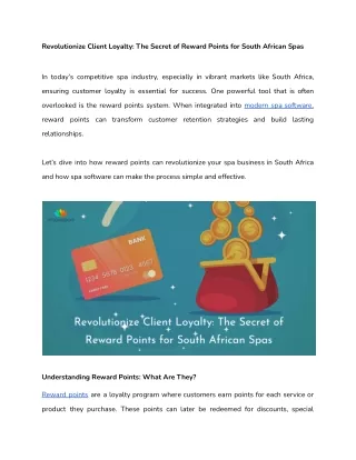 Revolutionize Client Loyalty_ The Secret of Reward Points for South African Spas