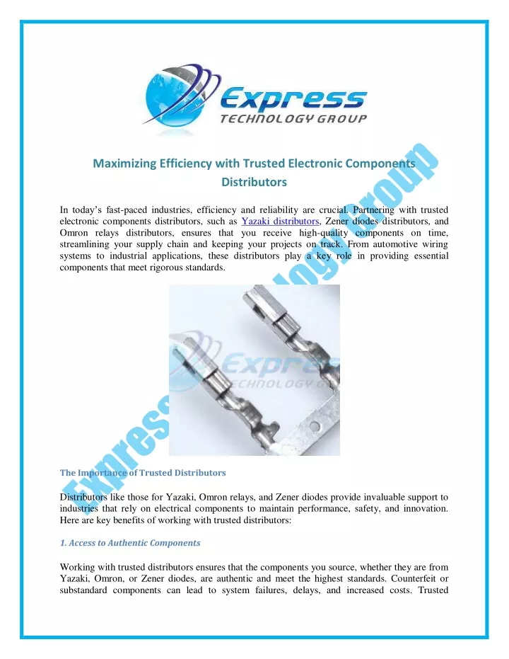 maximizing efficiency with trusted electronic