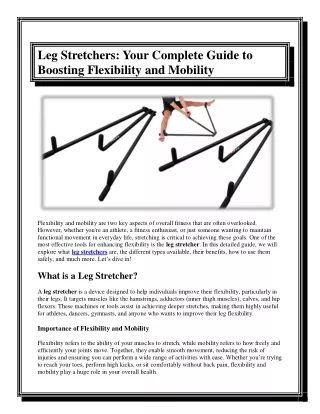 leg stretchers your complete guide to boosting
