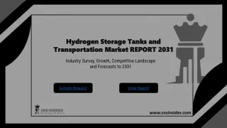 Hydrogen Storage Tanks and Transportation Market