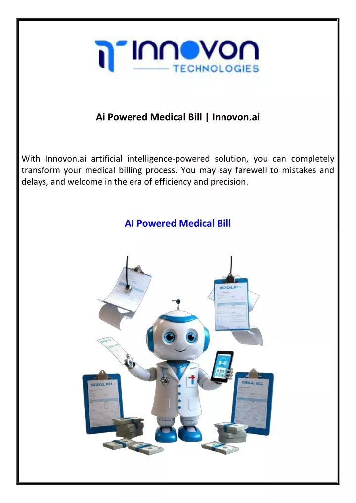 ai powered medical bill innovon ai