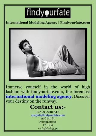 International Modeling Agency  Findyourfate.com