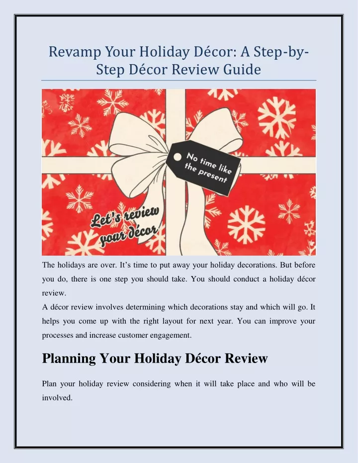 revamp your holiday de cor a step by step