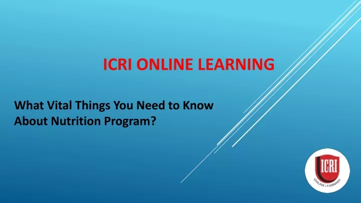 icri online learning