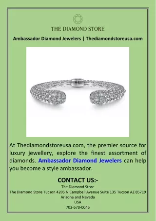 Ambassador Diamond Jewelers  Thediamondstoreusa.com