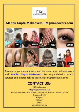 Madhu Gupta Makeovers  Mgmakeovers.com