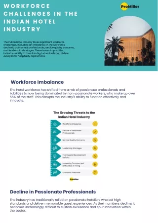 Workforce Challenges in the Indian Hotel Industry