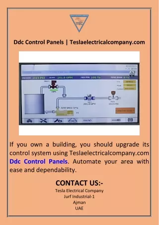 Ddc Control Panels  Teslaelectricalcompany.com