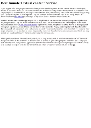 best inmate textual content service