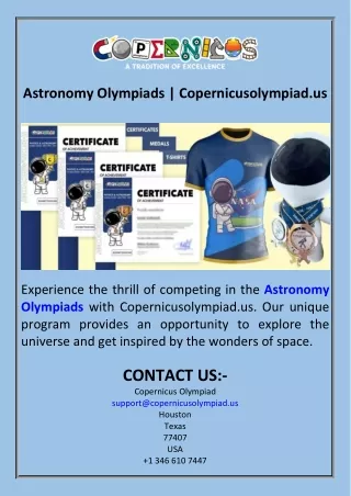 Astronomy Olympiads  Copernicusolympiad.us