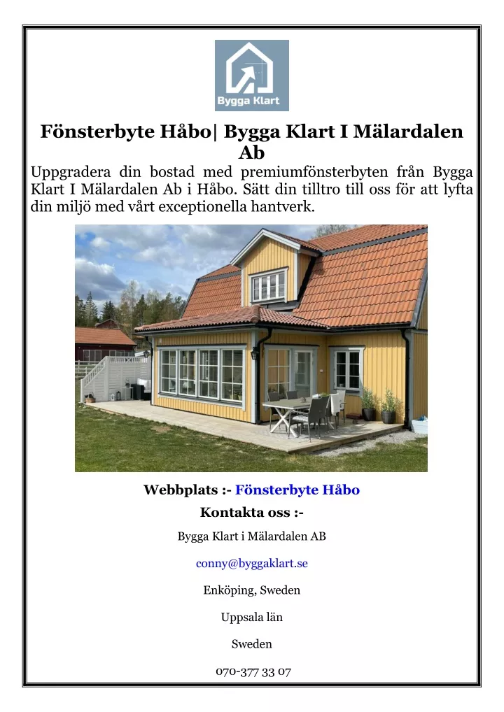 f nsterbyte h bo bygga klart i m lardalen