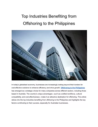 top industries benefiting from