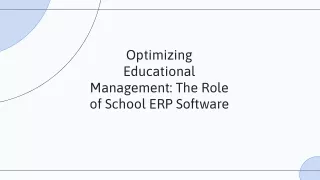 optimizing educational management the role