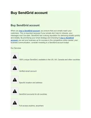 buy sendgrid account