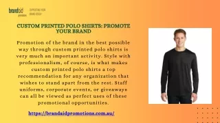 Custom printed polo shirts Promote your brand