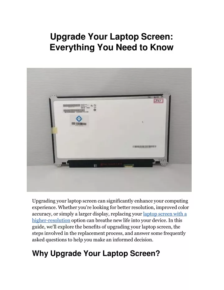 upgrade your laptop screen everything you need to know