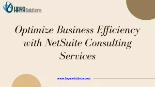 Optimize Business Efficiency with NetSuite Consulting Services