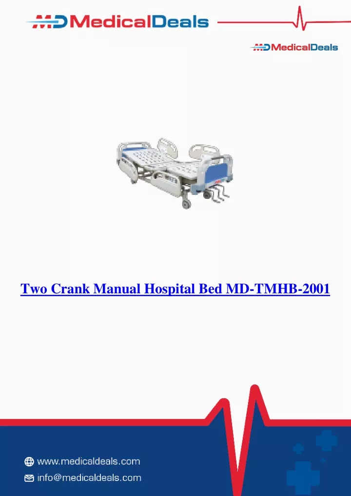 two crank manual hospital bed md tmhb 2001