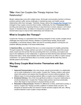 How Can Couples Sex Therapy Improve Your Relationship_