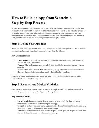 how to build an app from scratch a step by step