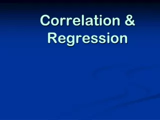 correlation regression