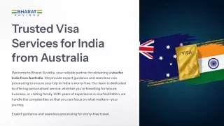 Trusted and Best Visa Services for India from Australia