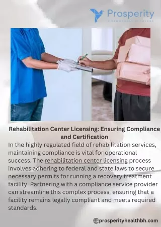 Navigate Rehabilitation Center Licensing with Ease