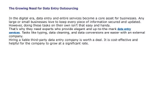 Some Common Questions About Data Entry Outsourcing | dataxpertz