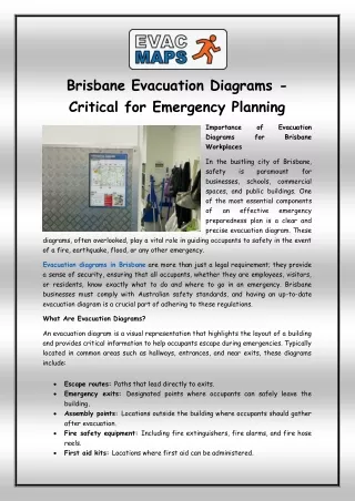 Brisbane Evacuation Diagrams - Critical for Emergency Planning
