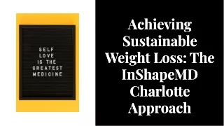 achlevlng sustalnable welght loss the inshapemd