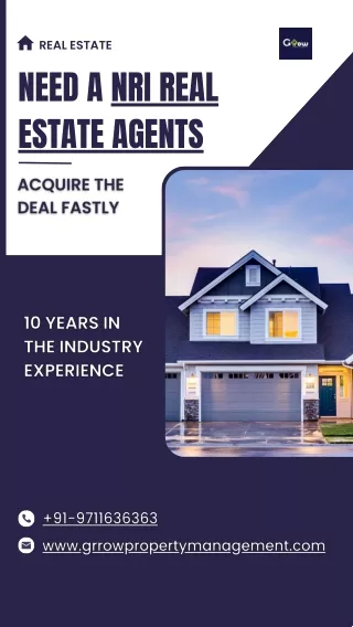 real estate need a nri real estate agents