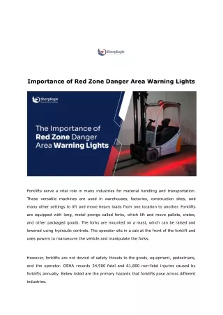 Importance of Red Zone Danger Area Warning Lights