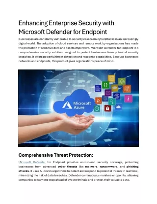 enhancing enterprise security with microsoft