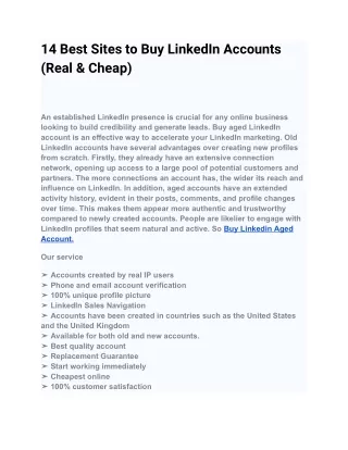 14 Best Sites to Buy LinkedIn Accounts (Real & Cheap)