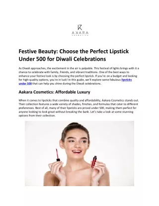 Diwali Special | Akara Cosmetics Lipstick Under 500