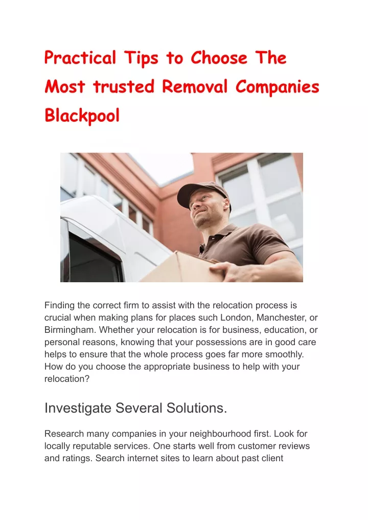 practical tips to choose the most trusted removal