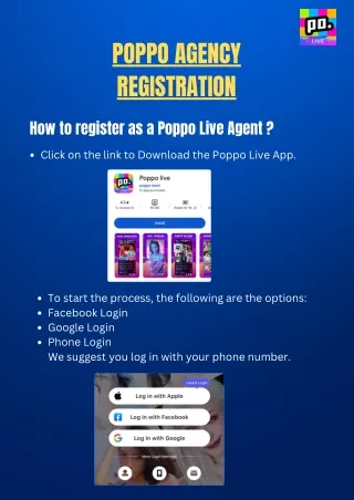 How to register as a Poppo live agent ?
