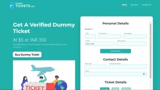 Buy Dummy Tickets for Visa Applications, Travel, and More!